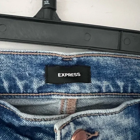 Express Women's Light Blue 70s Flare Jeans - Picture 2 of 3